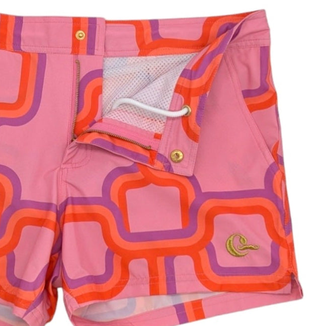 Sunset Rooftop Board Short In Pink Link